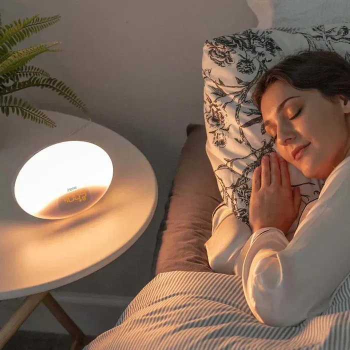 Calm bedside setting with gentle morning ambiance